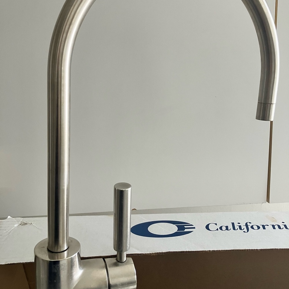 California Faucets Stainless Steel Kitchen Faucet + Water Dispenser